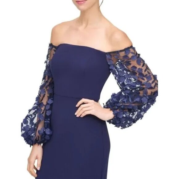 FLASH SALE! 🪁 Beautiful Navy Eliza J Gown! - Picture 3 of 11